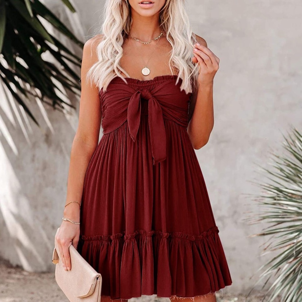 Tie Front Mini Dress